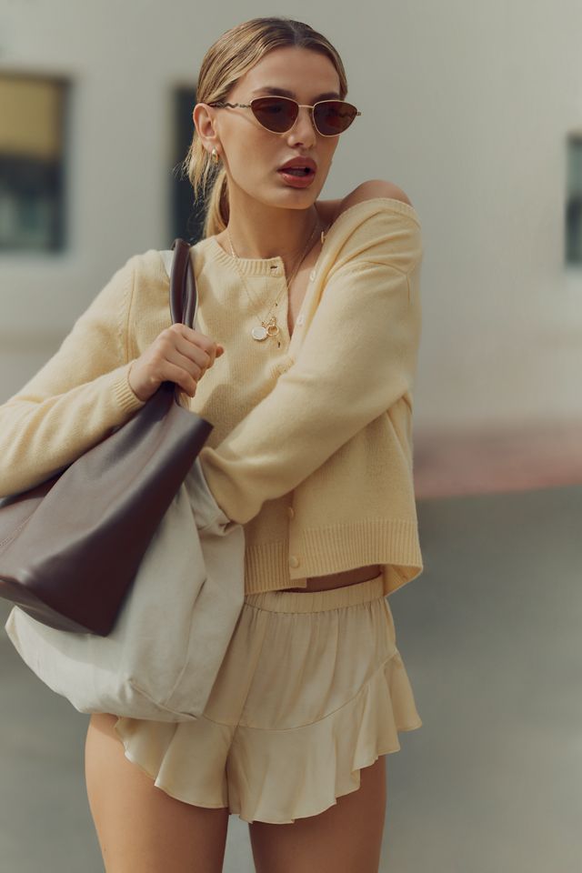 By Anthropologie Silky Ruffle Micro Shorts #3