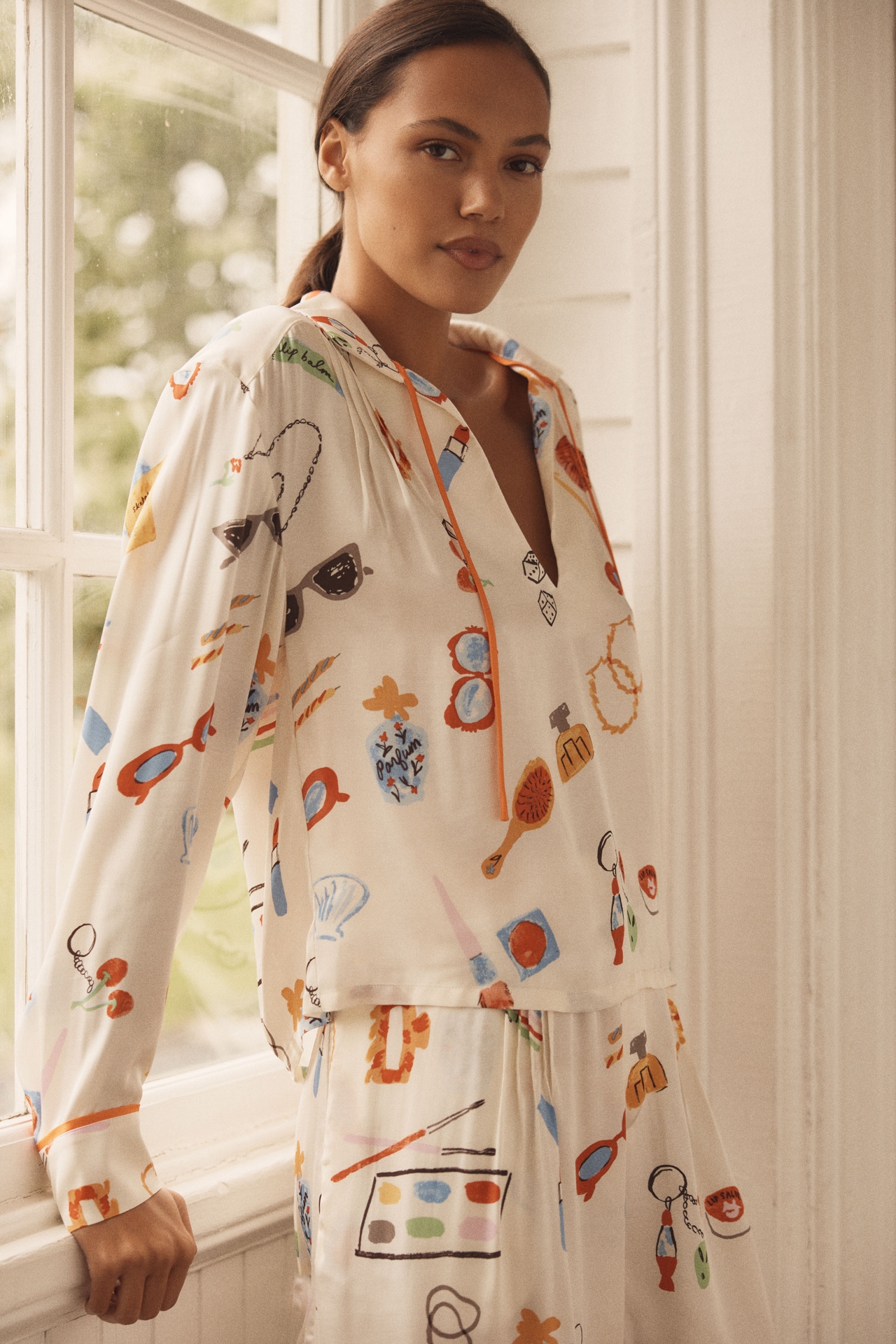 Phthalo Ruth x LyreBird Silky Pullover Top