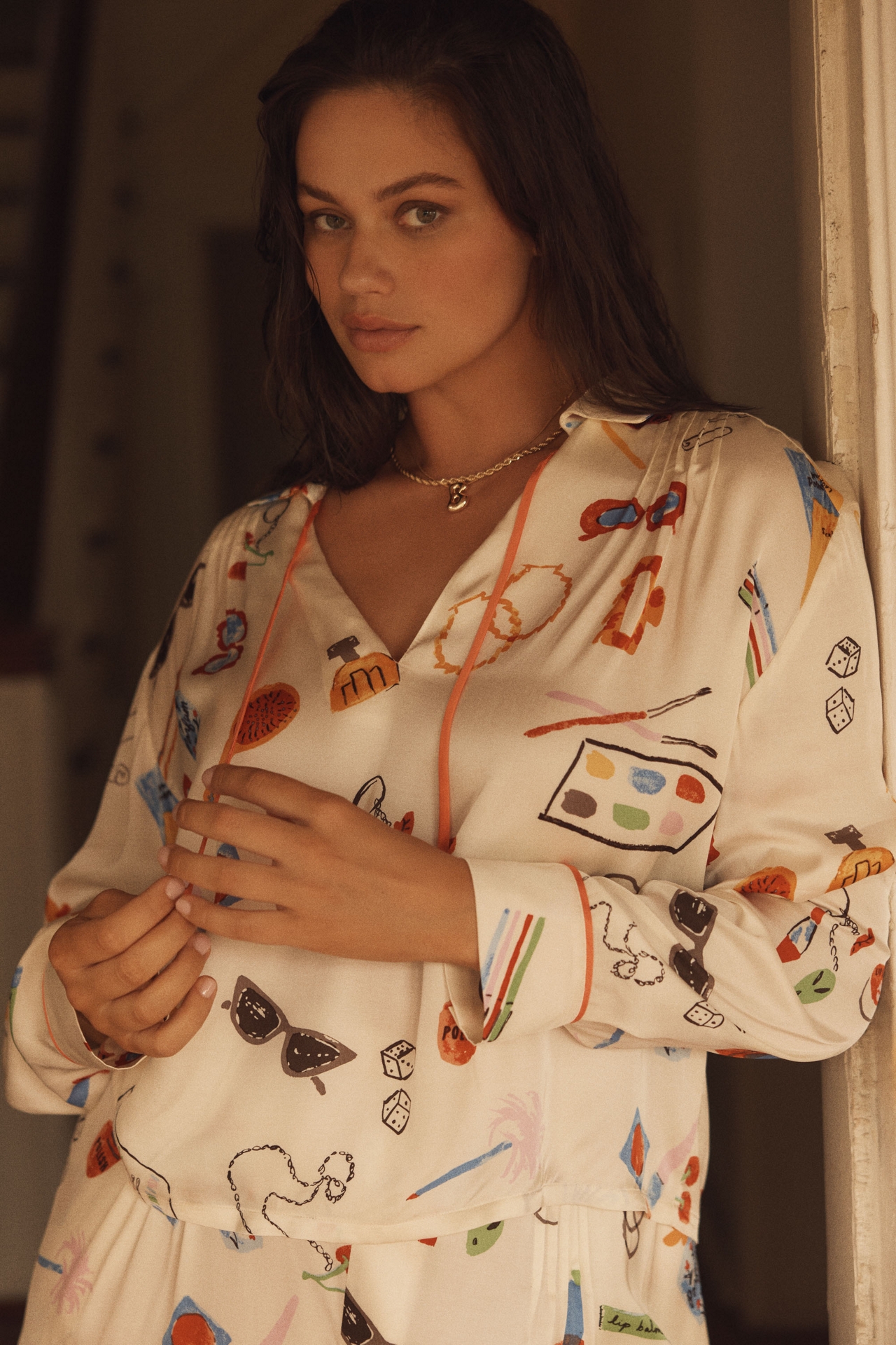 Phthalo Ruth x LyreBird Silky Pullover Top