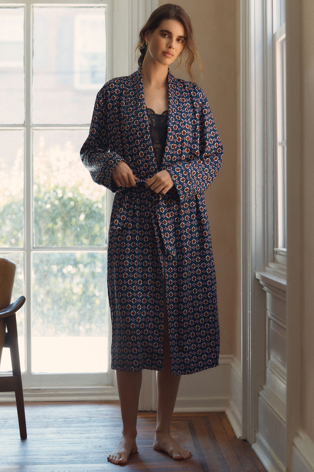 LyreBird Classic Silky Robe