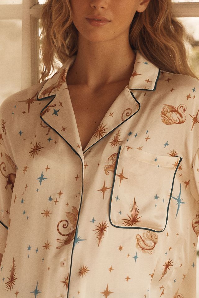 LyreBird Silky Kimono-Sleeve Pajama Top #1