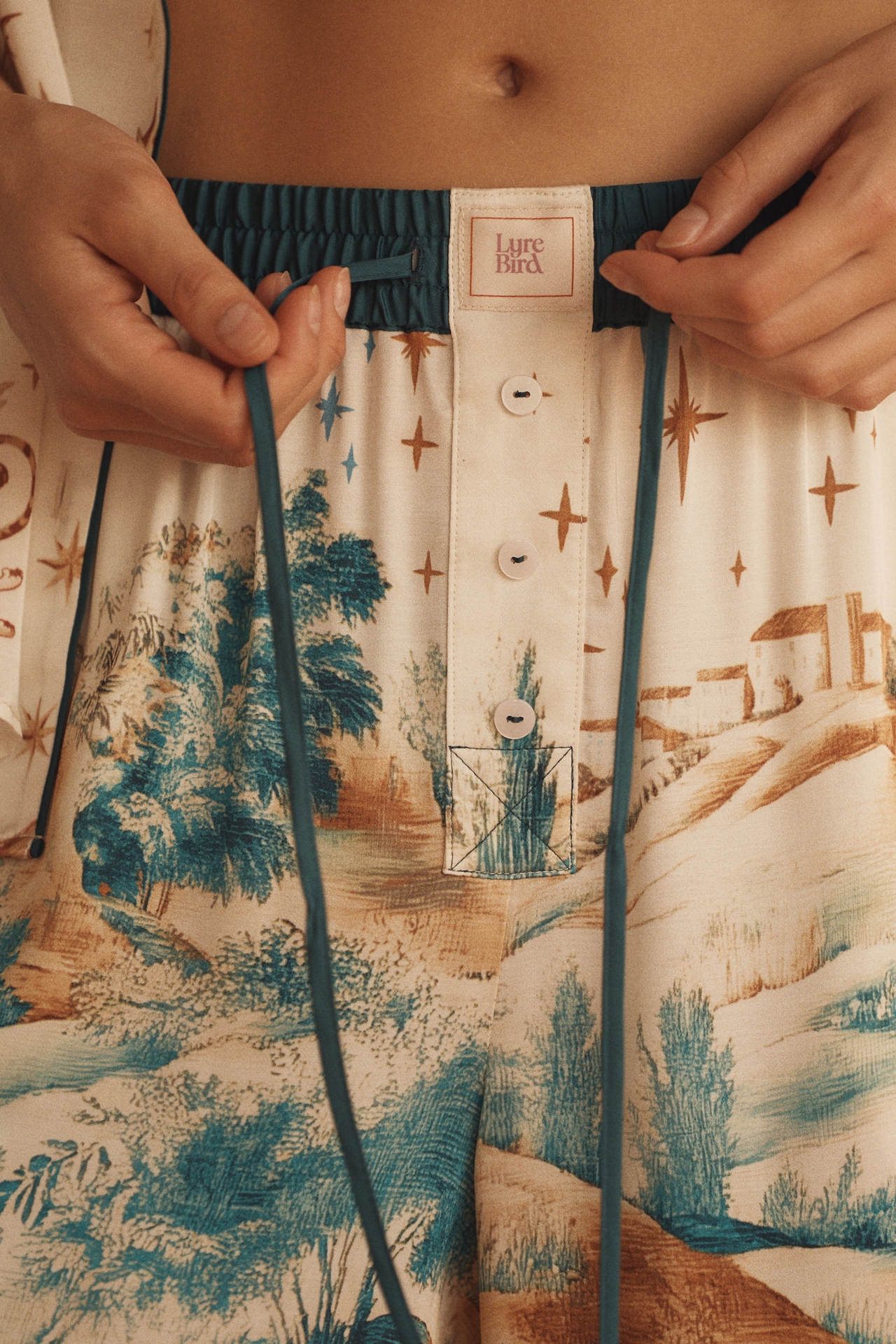 LyreBird Silky Bermuda Shorts