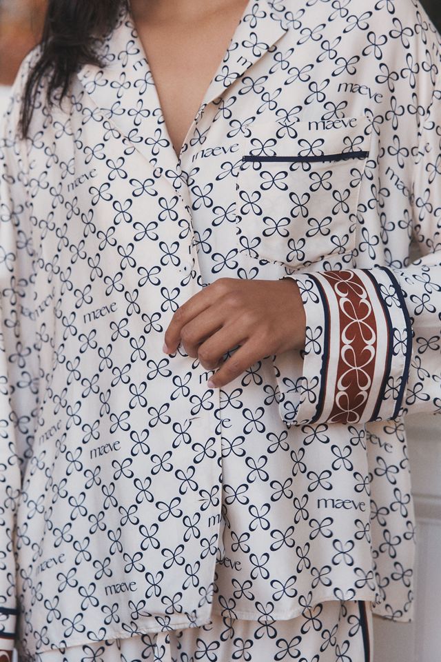 Camisa de Pijama de Seda con Botones Maeve #1