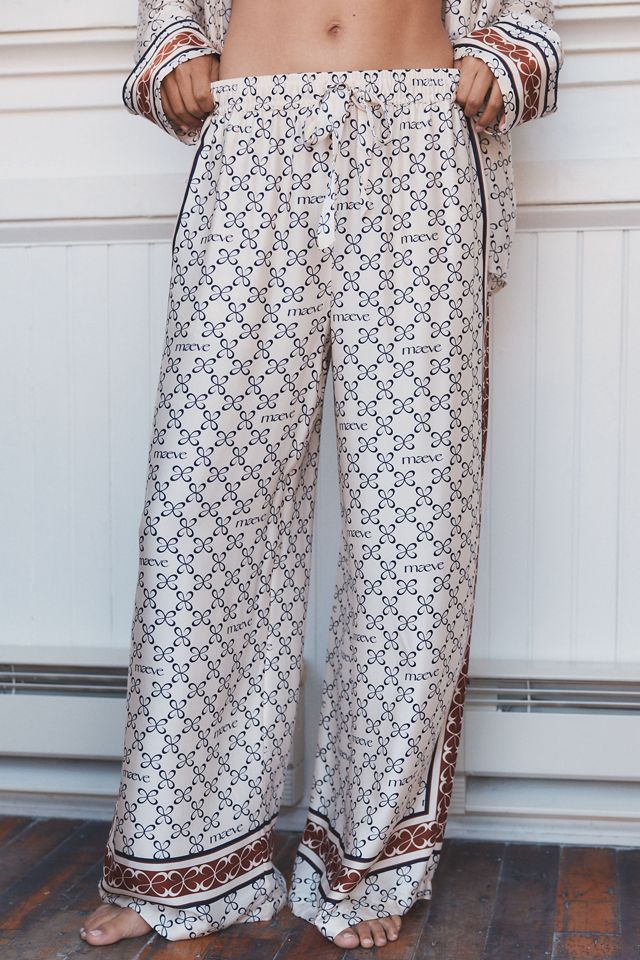 Maeve Silky Wide-Leg Pajama Pants #1