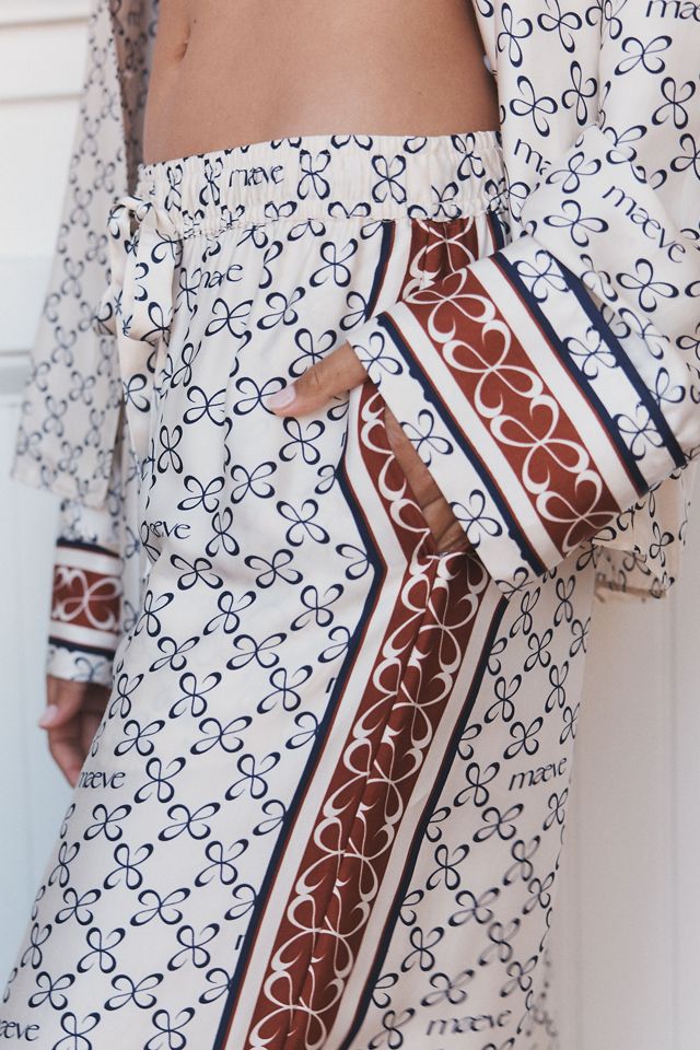 Maeve Silky Wide-Leg Pajama Pants #3