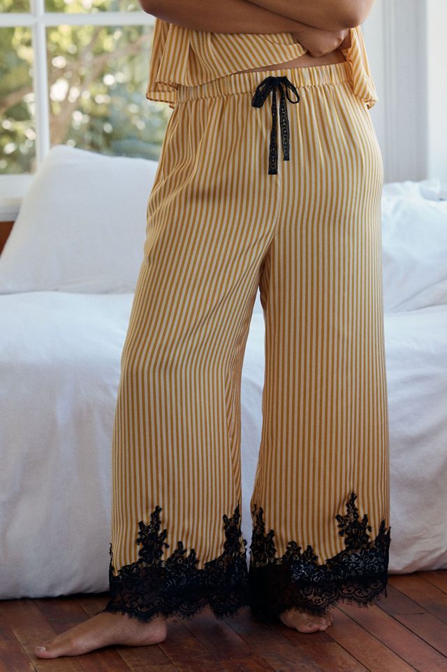 LyreBird Printed Silky Lace Pajama Pants #5
