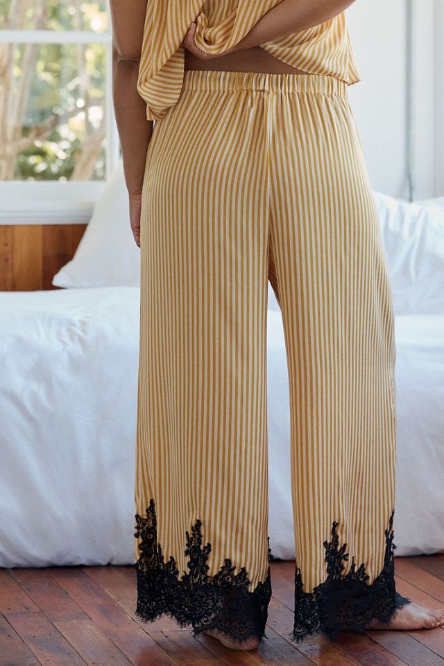 LyreBird Printed Silky Lace Pajama Pants #6