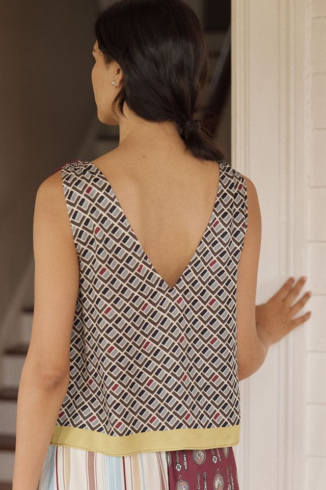 LyreBird Silken Printed Scarf Top  #3