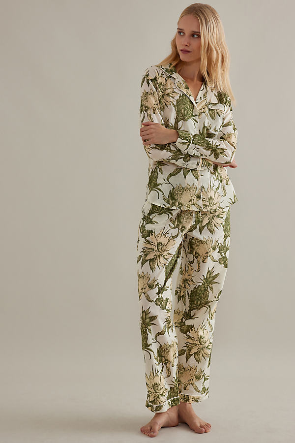 Desmond & Dempsey Botanical Pyjama Set