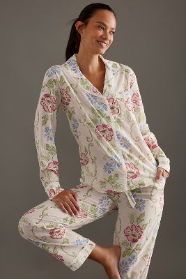 Desmond & Dempsey Dorothea Long Pyjama Set In Multi