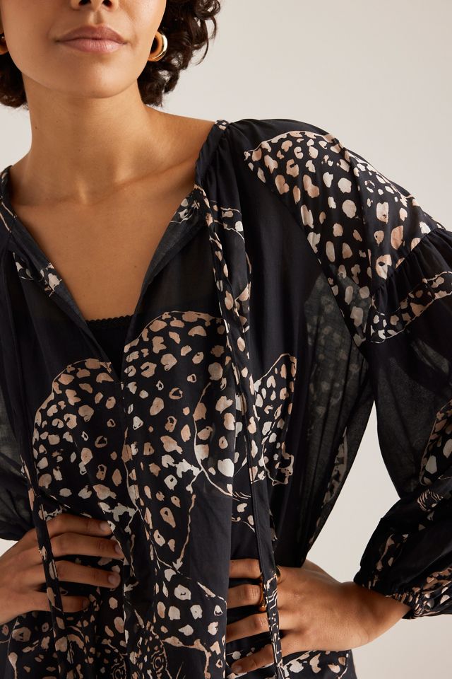 Desmond & Dempsey Kaftan-Nachthemd mit Blouson-Ärmeln #5