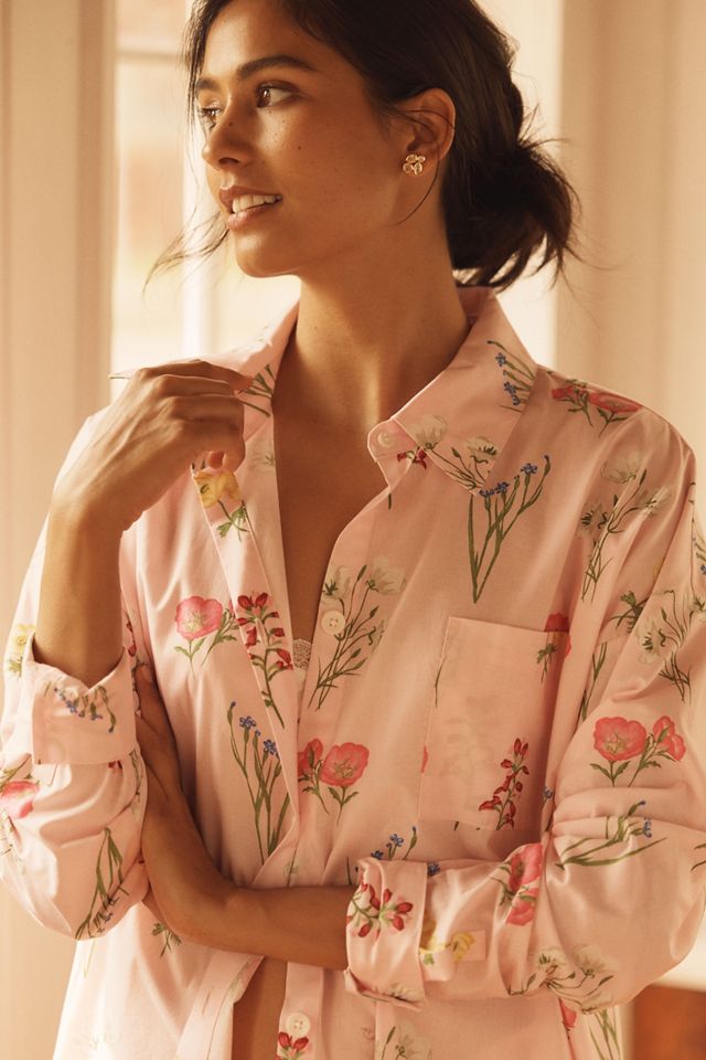 BedHead PJs Plus Western Wildflowers Boyfriend Pajama Shirt #3