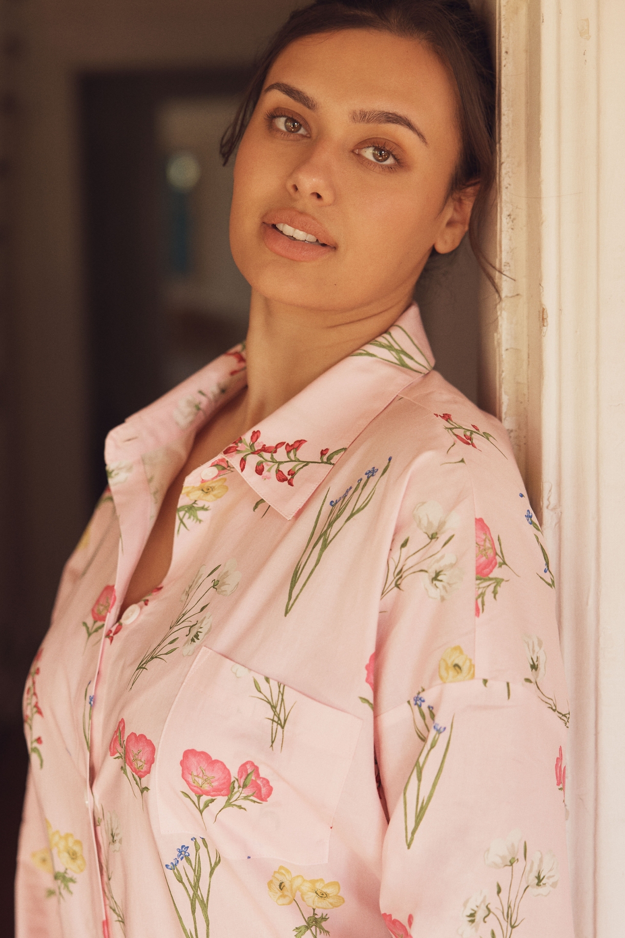 BedHead PJs Plus Western Wildflowers Boyfriend Pajama Shirt