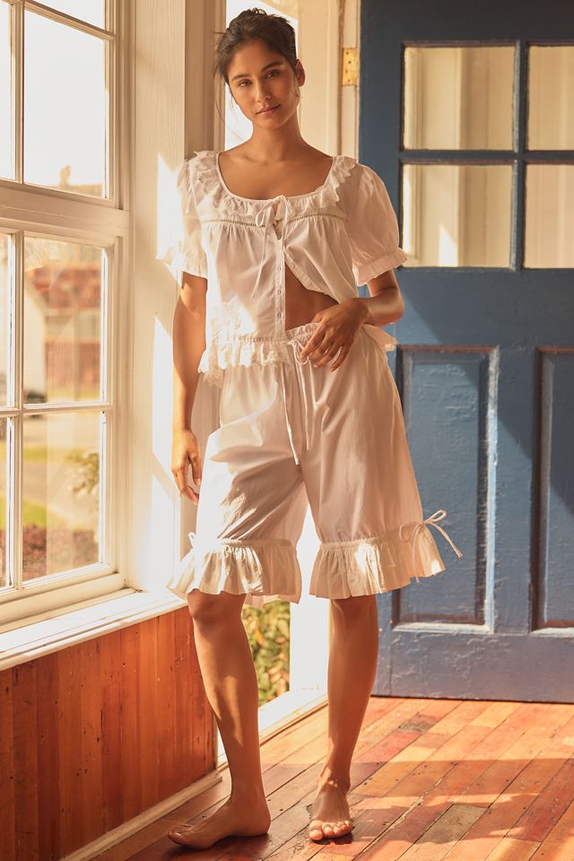 Damson Madder Harling Puff-Sleeve Broderie Blouse | Anthropologie