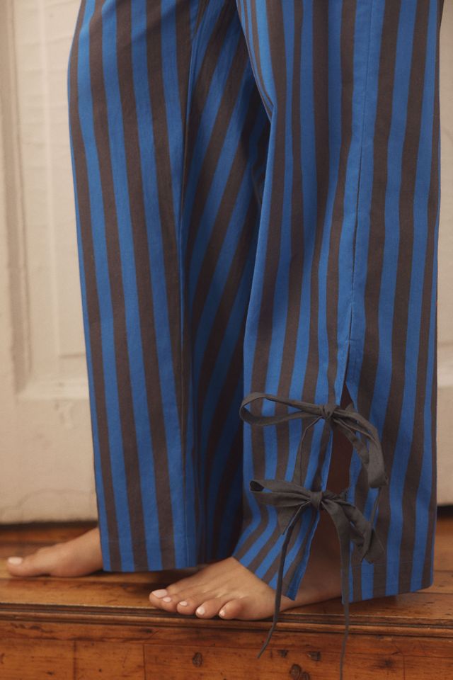 Damson Madder Floki Stripe Cotton Pajama Set #3