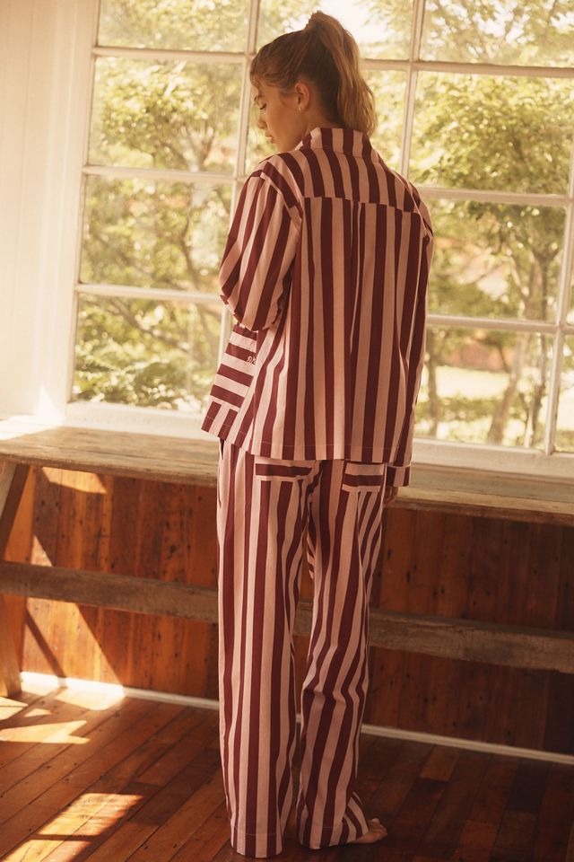 Damson Madder Florie Stripe Cotton Pajama Set  #2