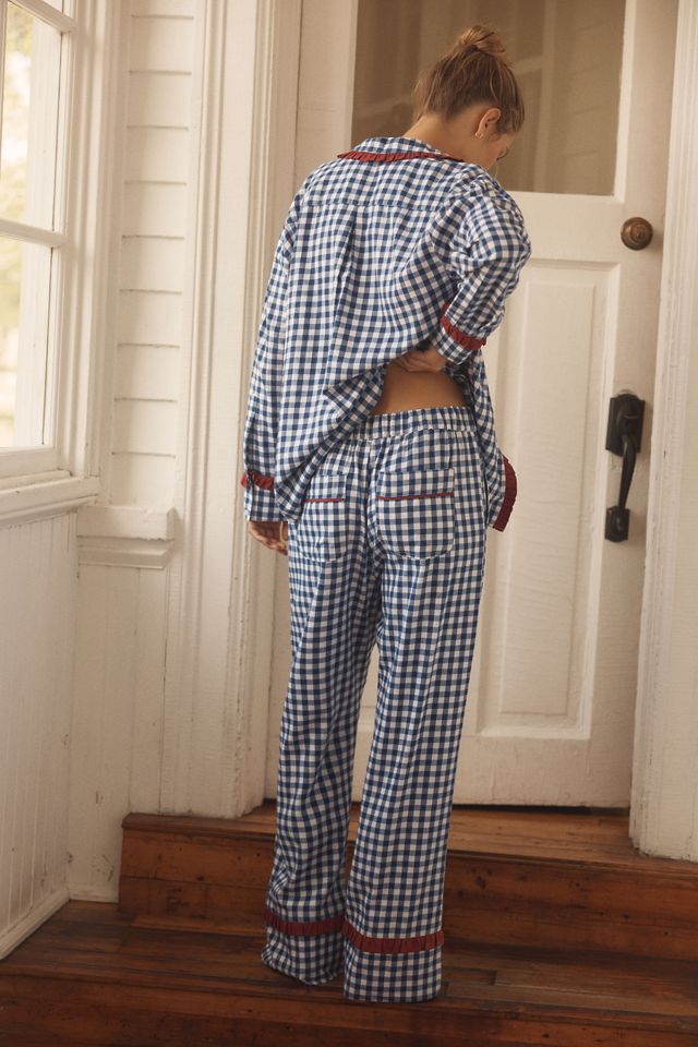 Damson Madder Antonia Gingham Cotton Pajama Set  #1