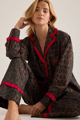 Set Pigiama Leopardato Antonia Damson Madder