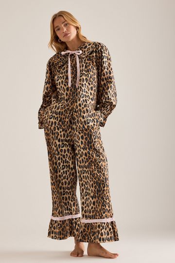 Ensemble de pyjama Antonia Leopard Damson Madder
