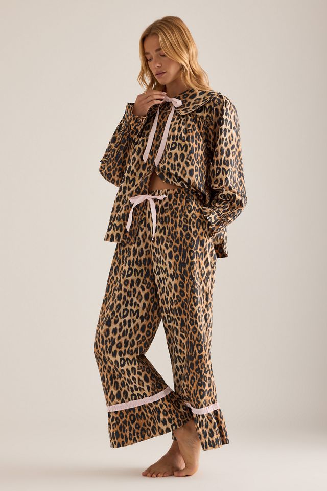 Damson Madder Felice Leoparden-Pyjama-Set #2