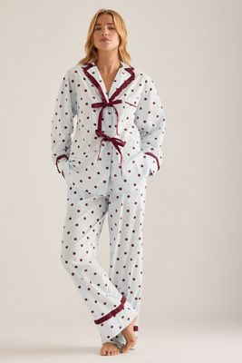 Conjunto de Pijama de Lunares Antonella Damson Madder