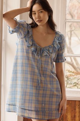 knee length dresses for ladies Summer Nightshirt Sexy Women's Night Dress Sleepwear Nightwear Sofe Si –  Women Lingeries main image 1