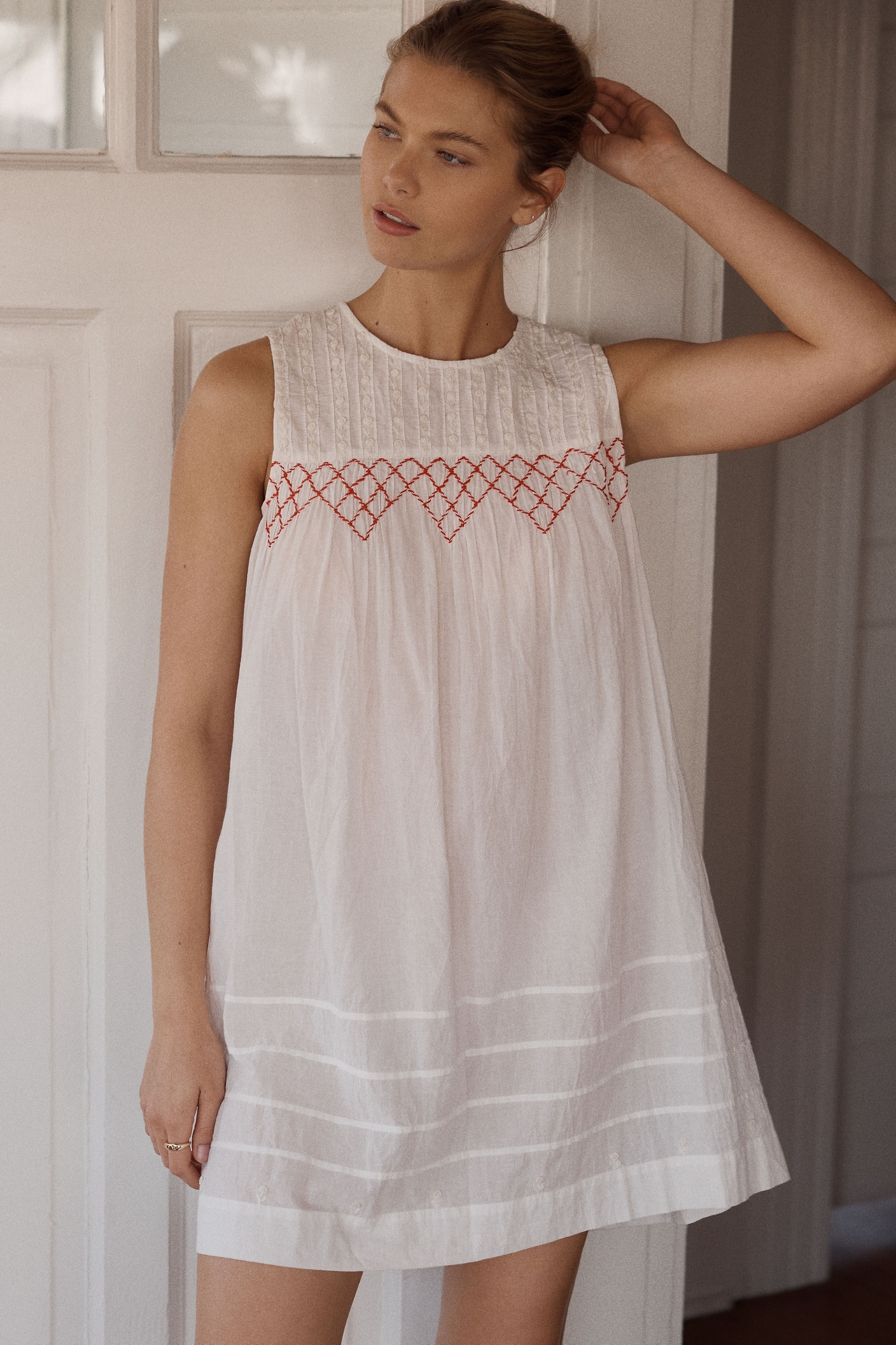 Damson Madder Ambrose Cotton Midi Dress
