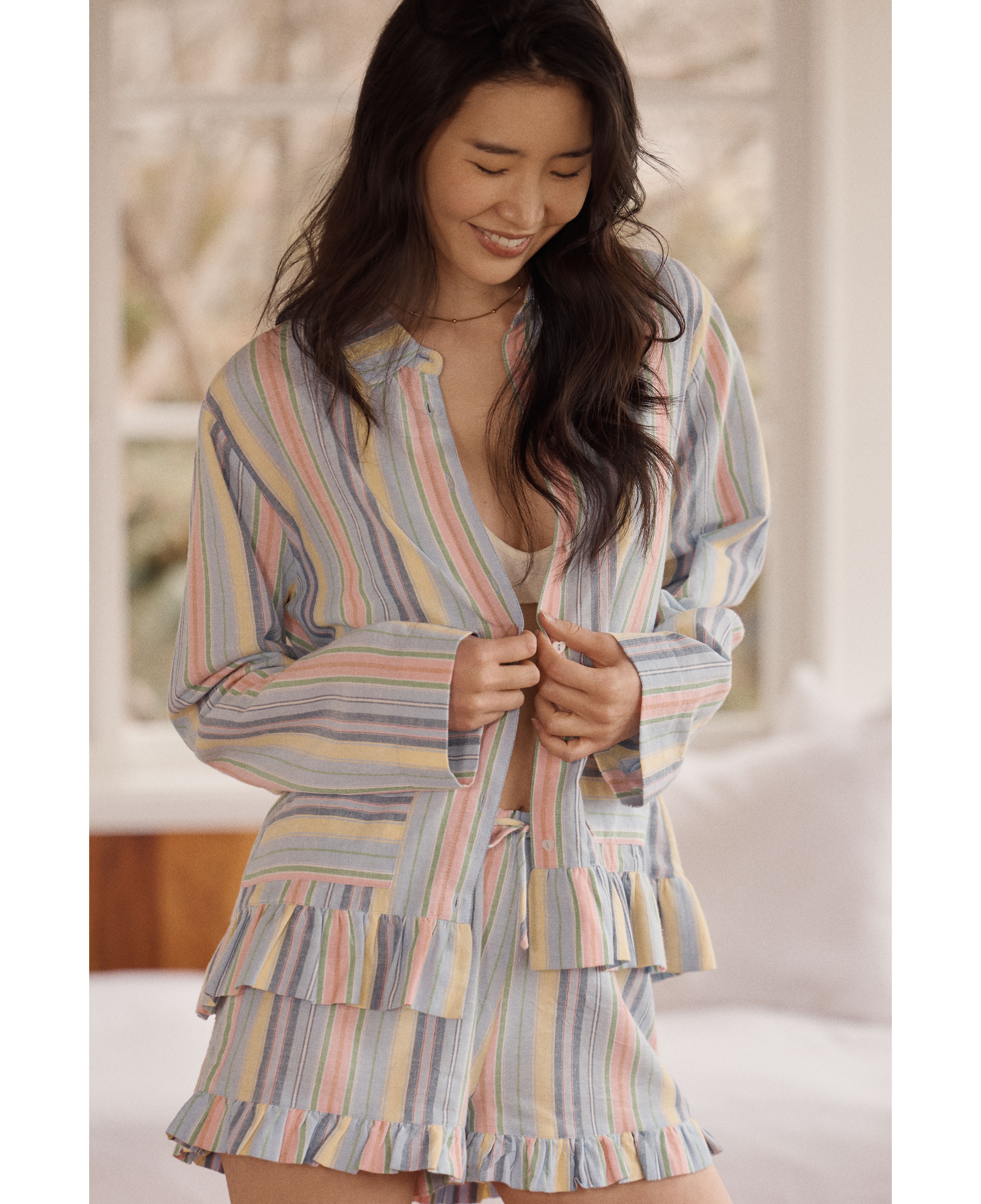 Damson Madder Frill Flori Long-Sleeve Top