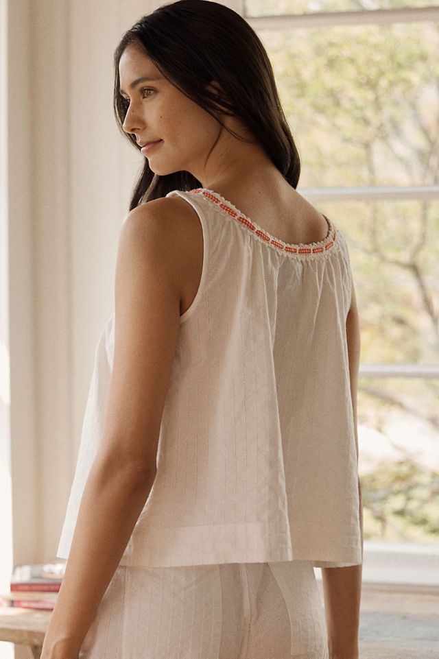 Damson Madder Elodie Cotton Button Front Cami | Anthropologie