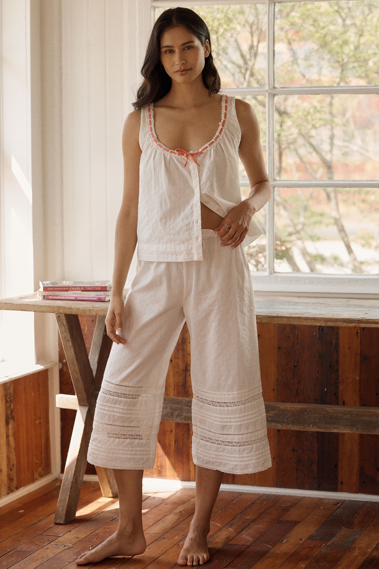 Damson Madder Elodie Cotton Button Front Cami