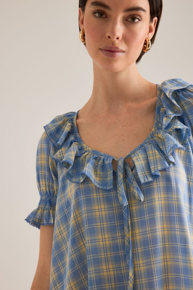 Damson Madder Harlow Puff-Sleeve Ruffle Mini Dress #2
