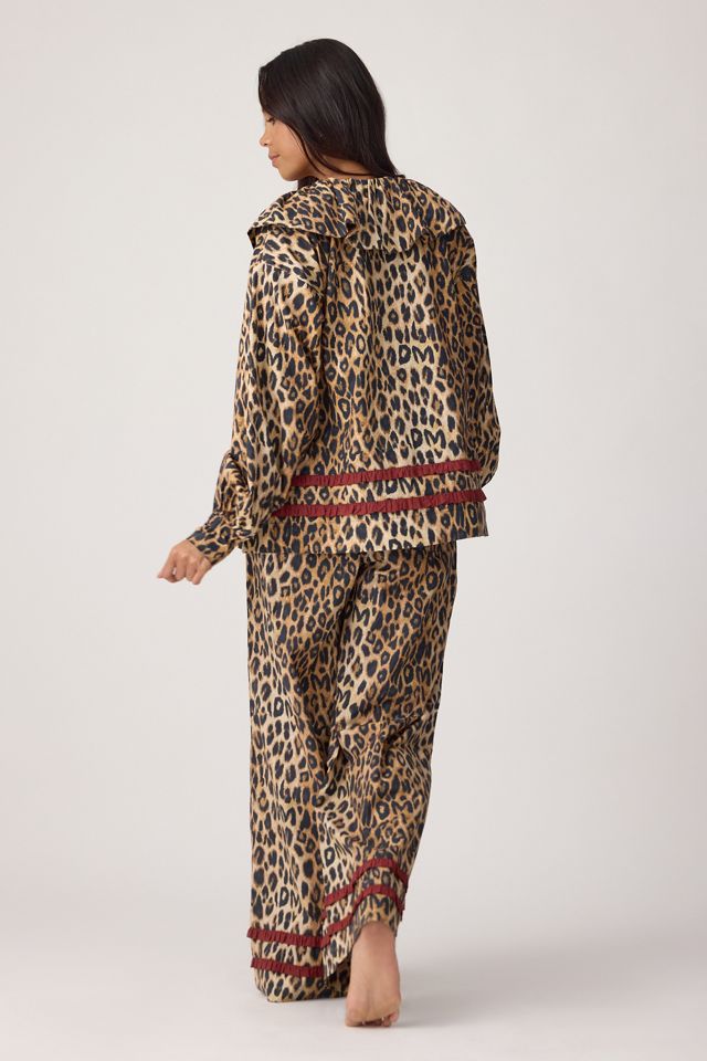 Ensemble pyjama long Aletta à motif léopard Damson Madder #3
