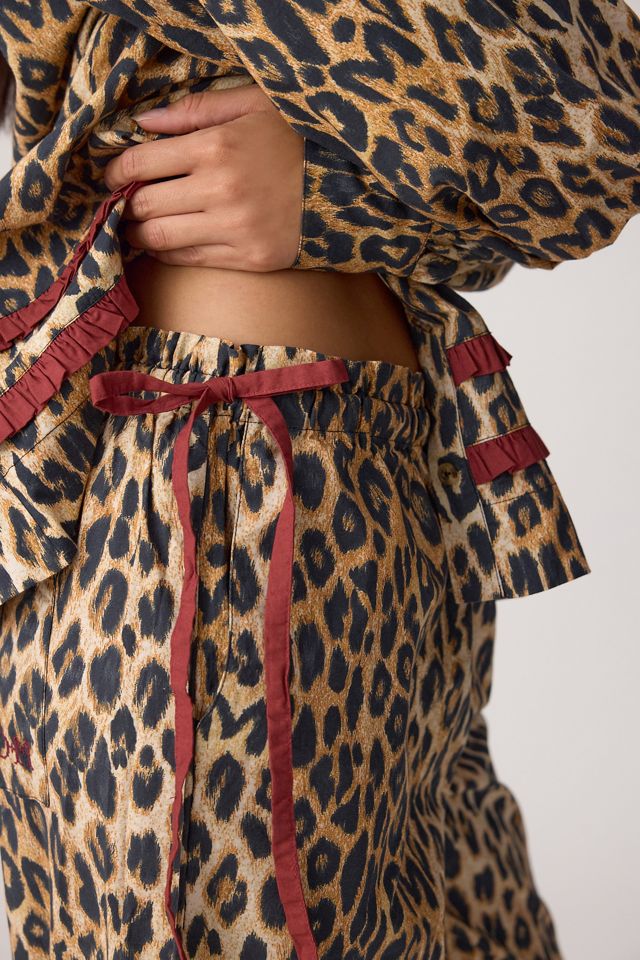 Ensemble pyjama long Aletta à motif léopard Damson Madder #4