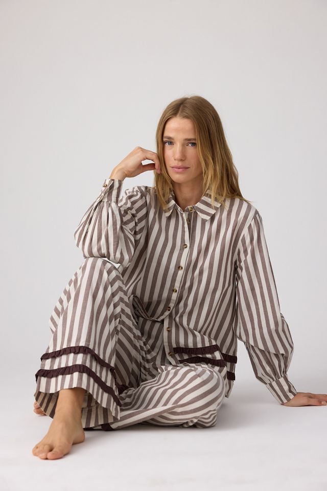 Damson Madder Izzy Stripe Long Pyjama Set #2