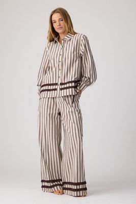 Ensemble pyjama long Izzy à rayures Damson Madder