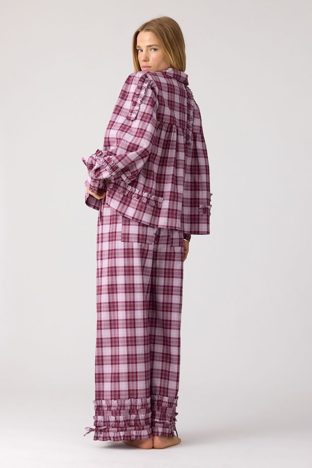 Damson Madder Elio Berry Check Long Pyjama Set #3