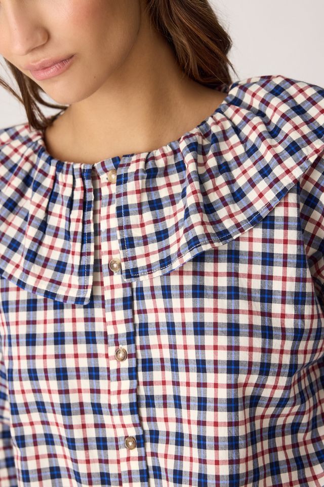 Damson Madder Conjunto de Pijama Largo de Cuadros Aletta #3