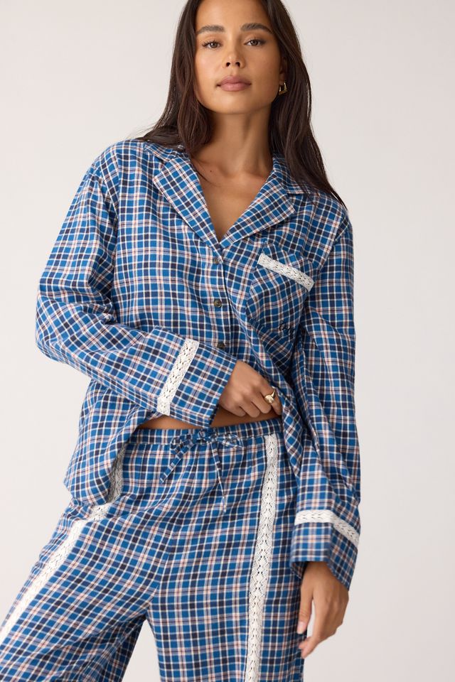 Conjunto de Pijama Largo de Franela Hartle Damson Madder #2