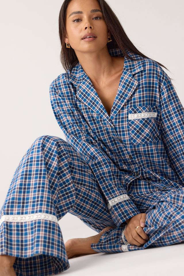 Conjunto de Pijama Largo de Franela Hartle Damson Madder #3