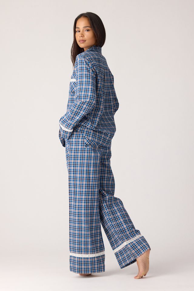 Conjunto de Pijama Largo de Franela Hartle Damson Madder #4