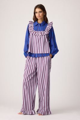 Conjunto de Pijama de Tres Piezas Bobbie Damson Madder