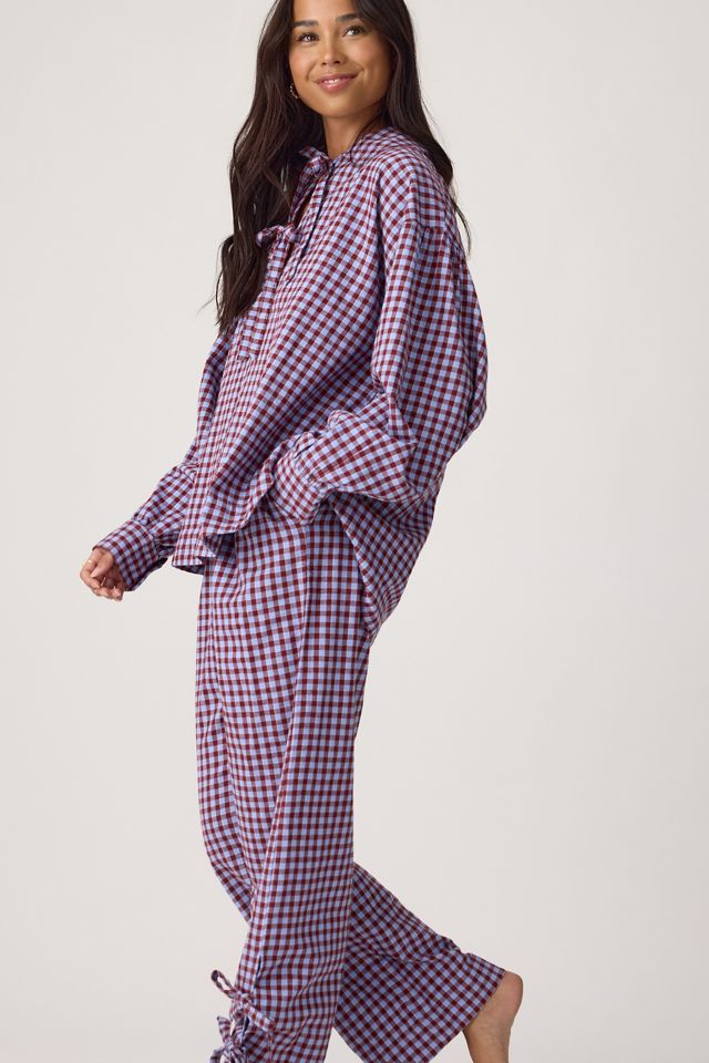 Ensemble pyjama long en flanelle Floki Damson Madder #2