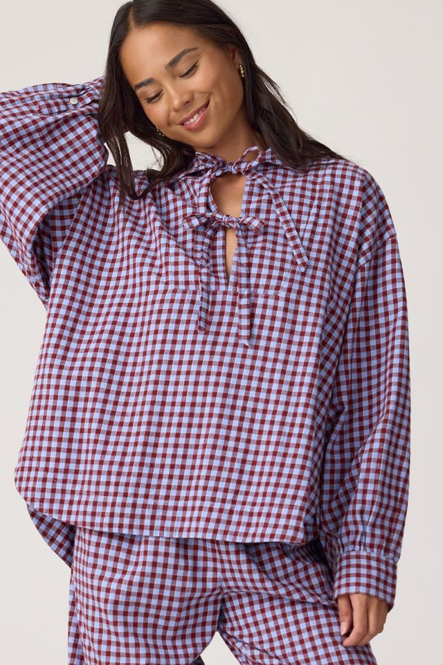 Ensemble pyjama long en flanelle Floki Damson Madder #3