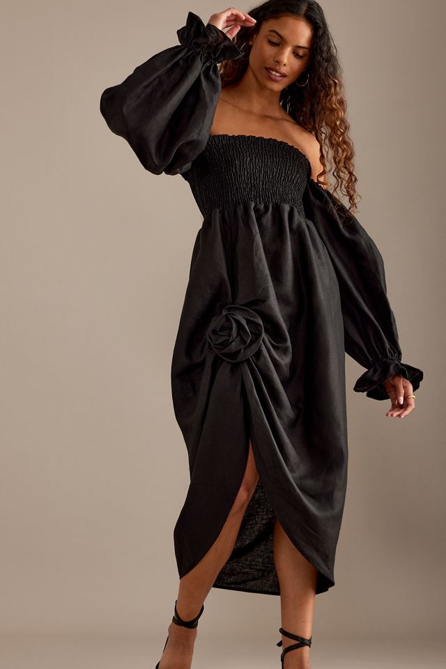 Vestido Midi de Lino Rosa Atlanta Sleeper #4