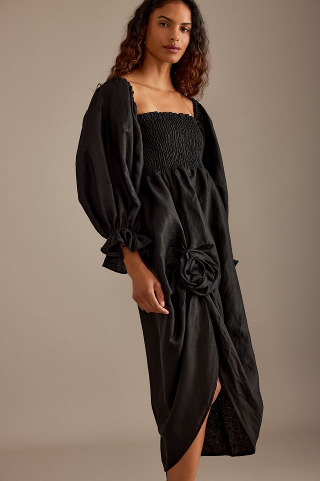 Vestido Midi de Lino Rosa Atlanta Sleeper #5