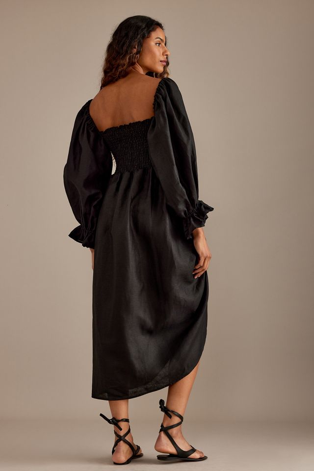 Vestido Midi de Lino Rosa Atlanta Sleeper #1