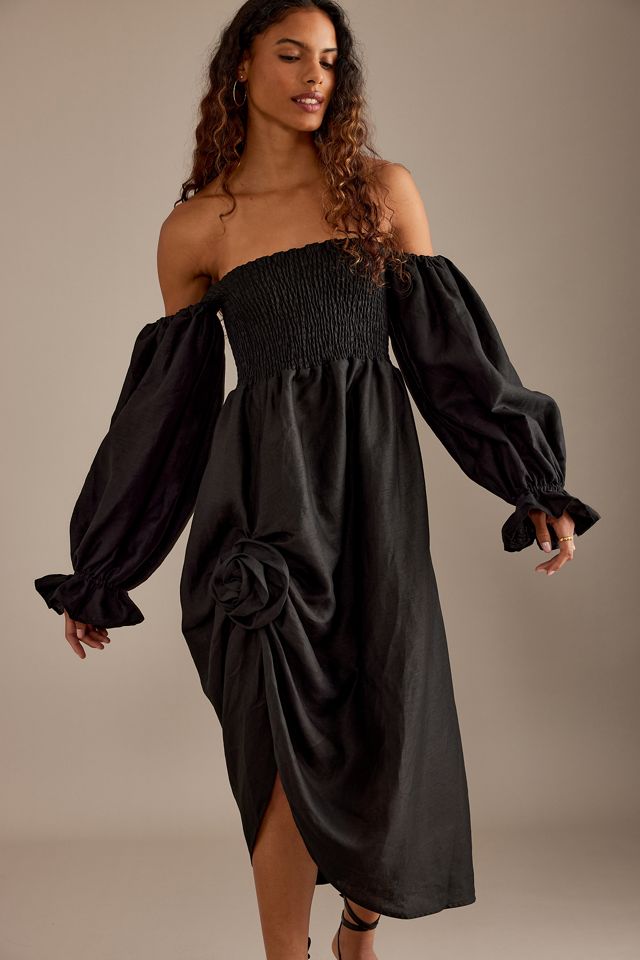Vestido Midi de Lino Rosa Atlanta Sleeper #2