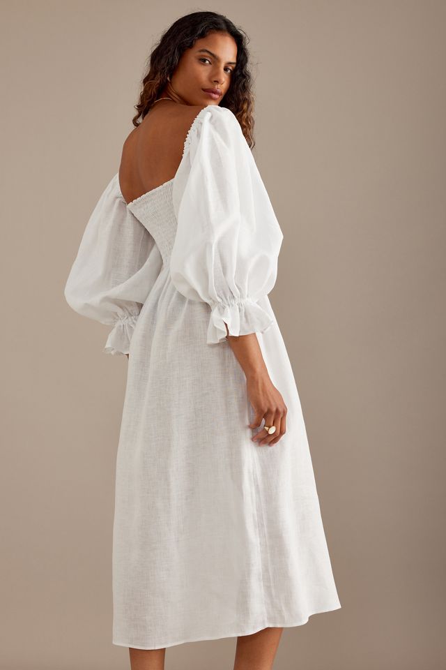 Sleeper Atlanta Linen Midi Dress #1