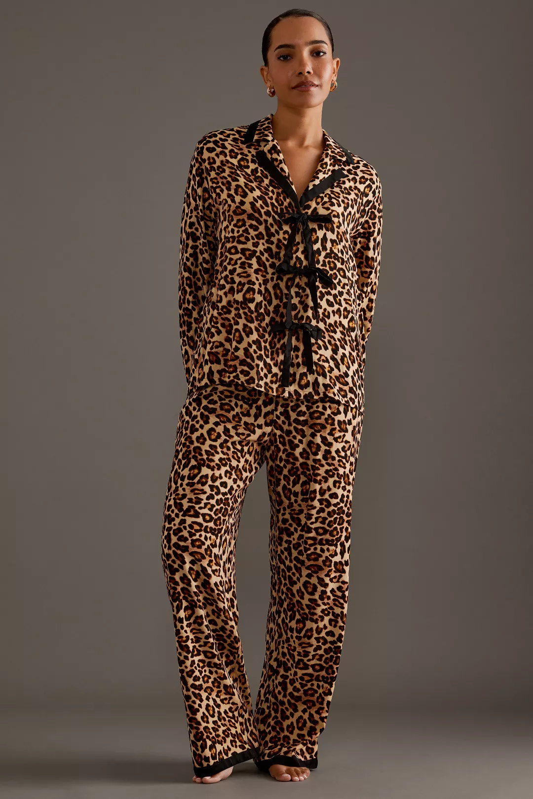 Sleeper Bow Leopard Pyjama Set
