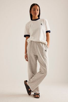 Relaxed Stretch-Cotton Jersey Trousers en Grey taille: S chez Anthropologie - Sleeper - Modalova